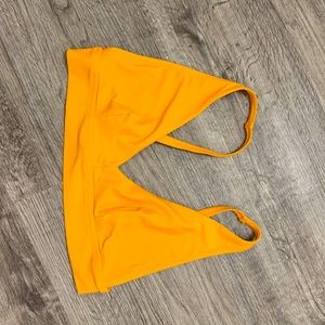 Orange Aerie Longline Triangle Bikini Top
